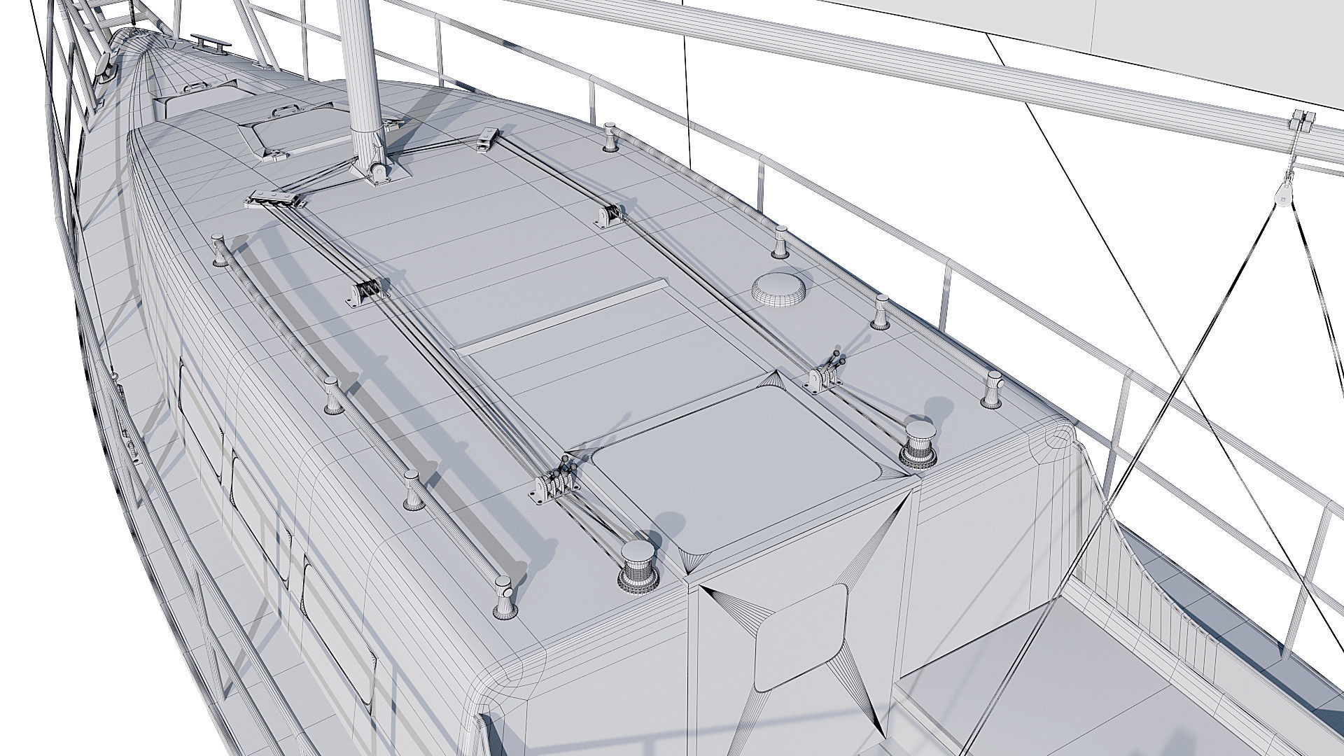 Sailing yacht 3D model_25