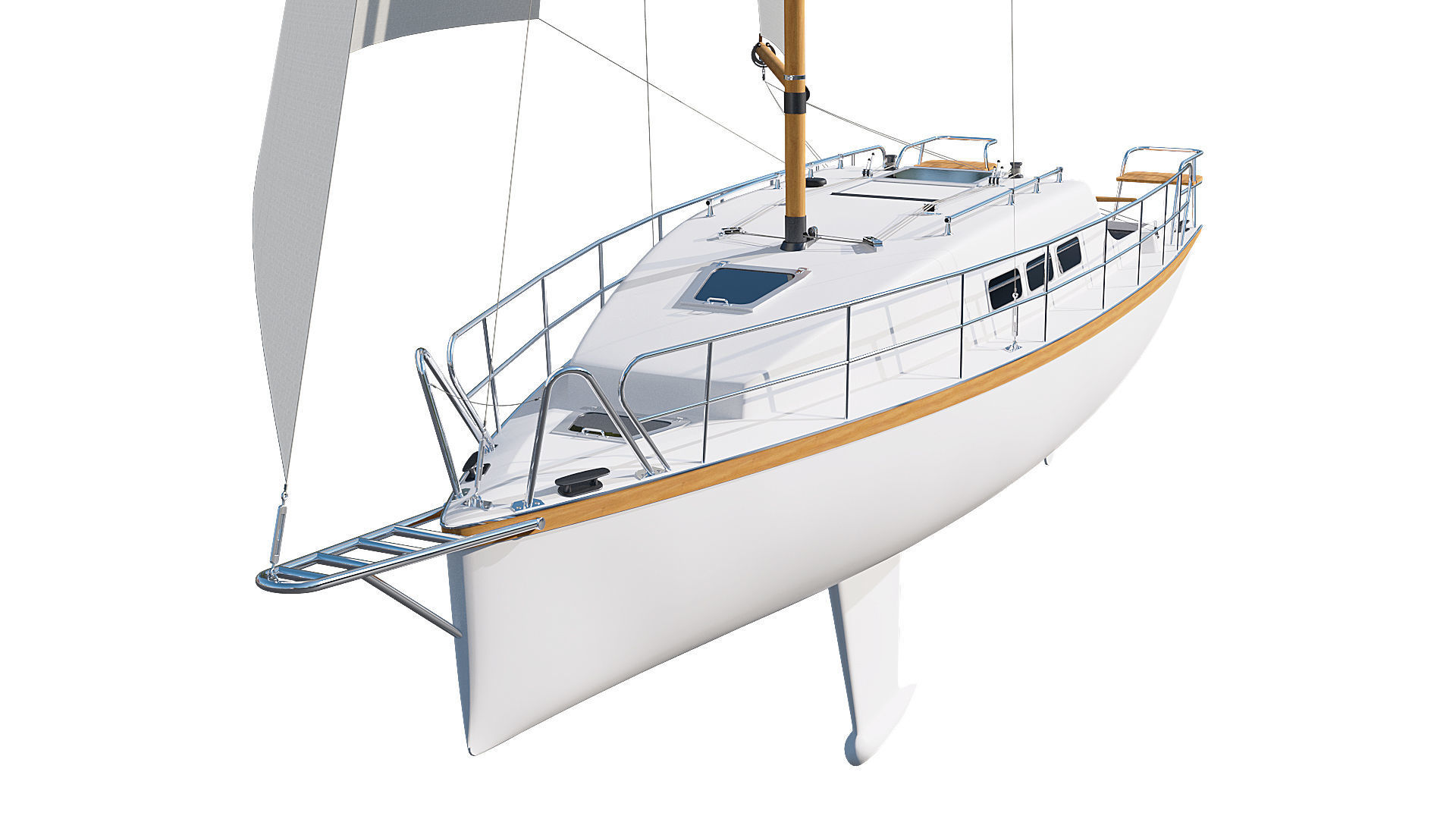 Sailing yacht 3D model_13