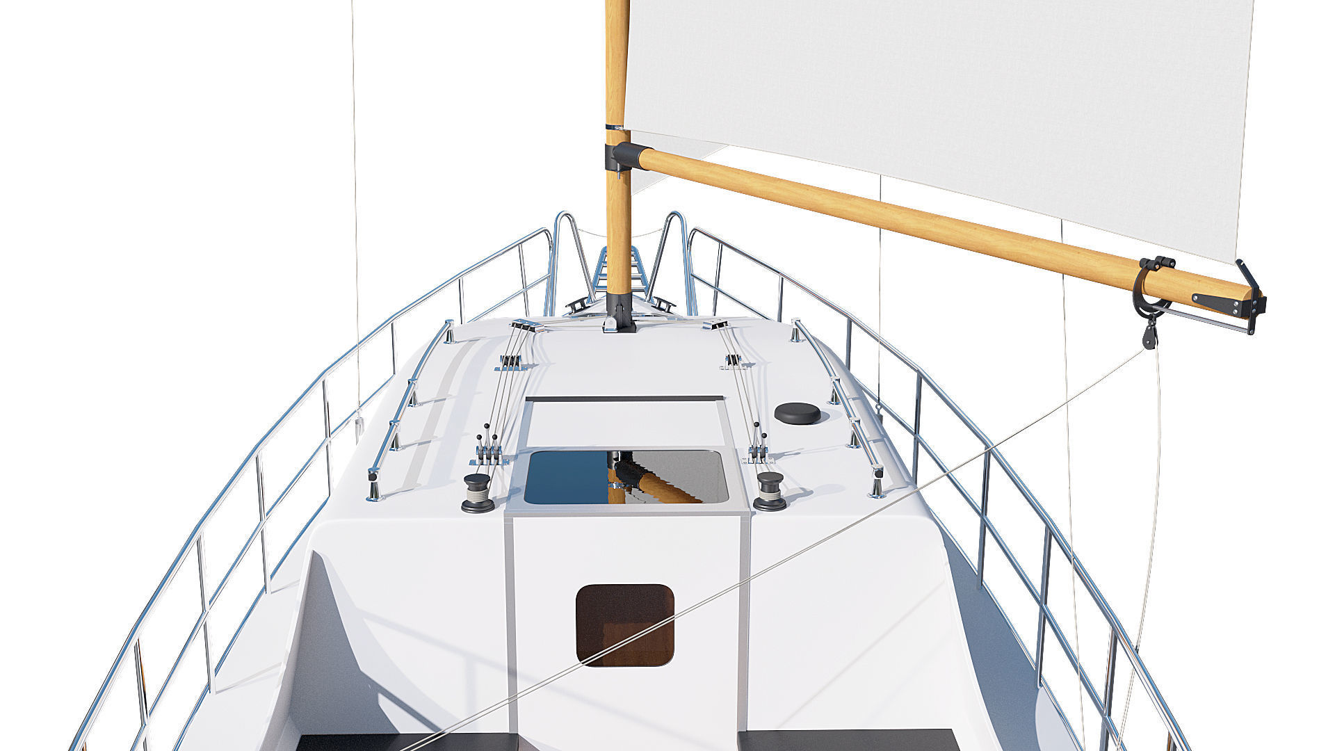 Sailing yacht 3D model_12