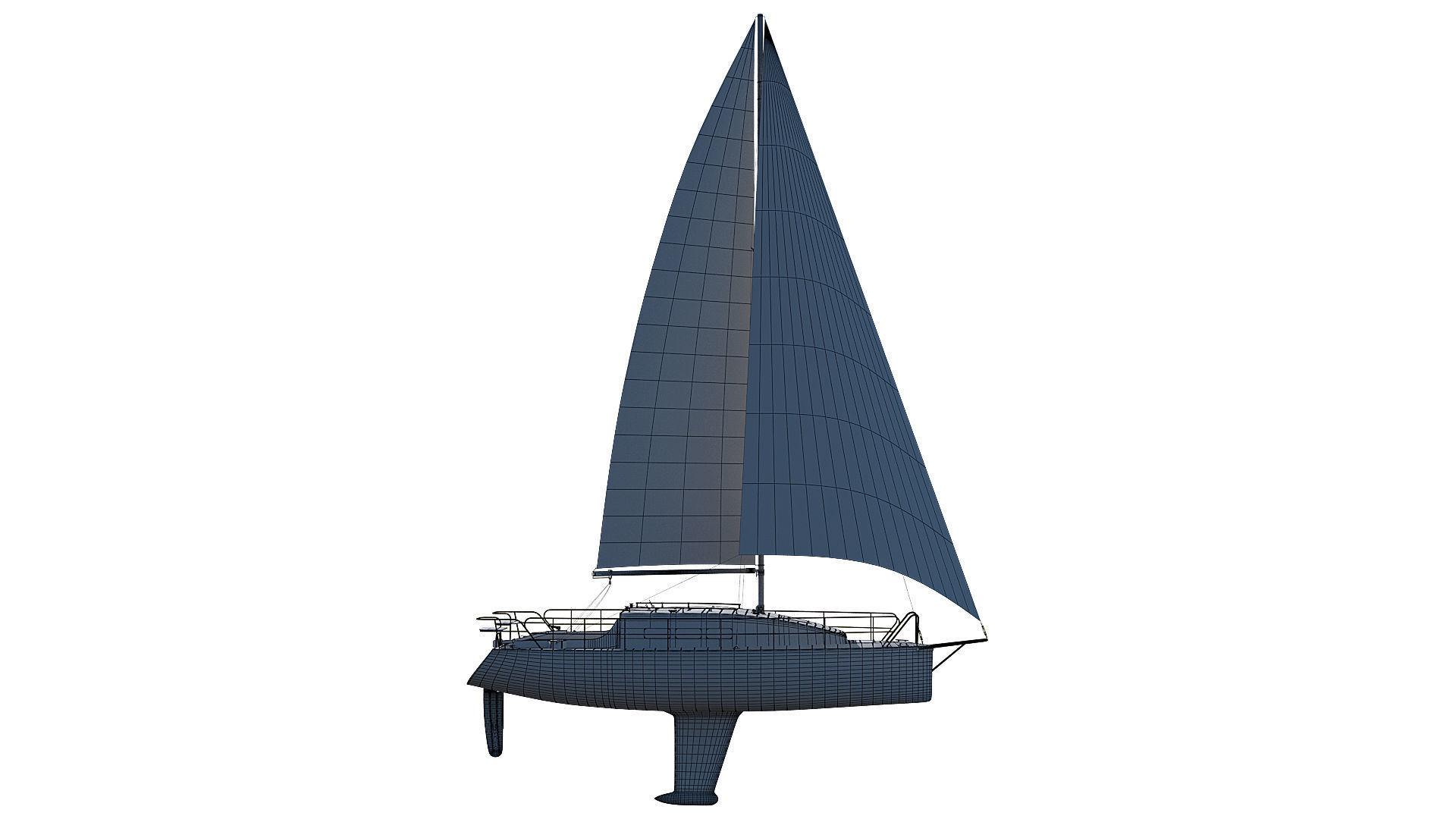 Sailing yacht 3D model_16