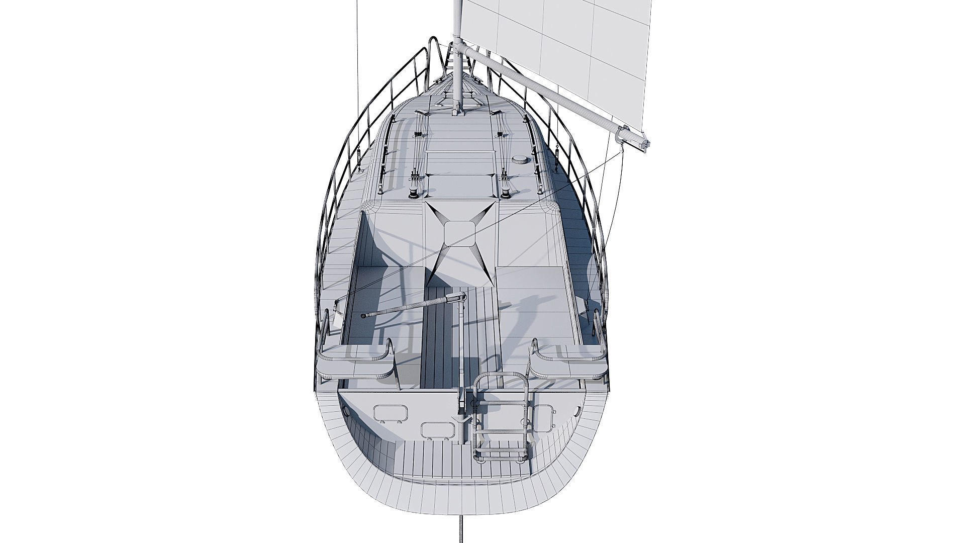 Sailing yacht 3D model_21