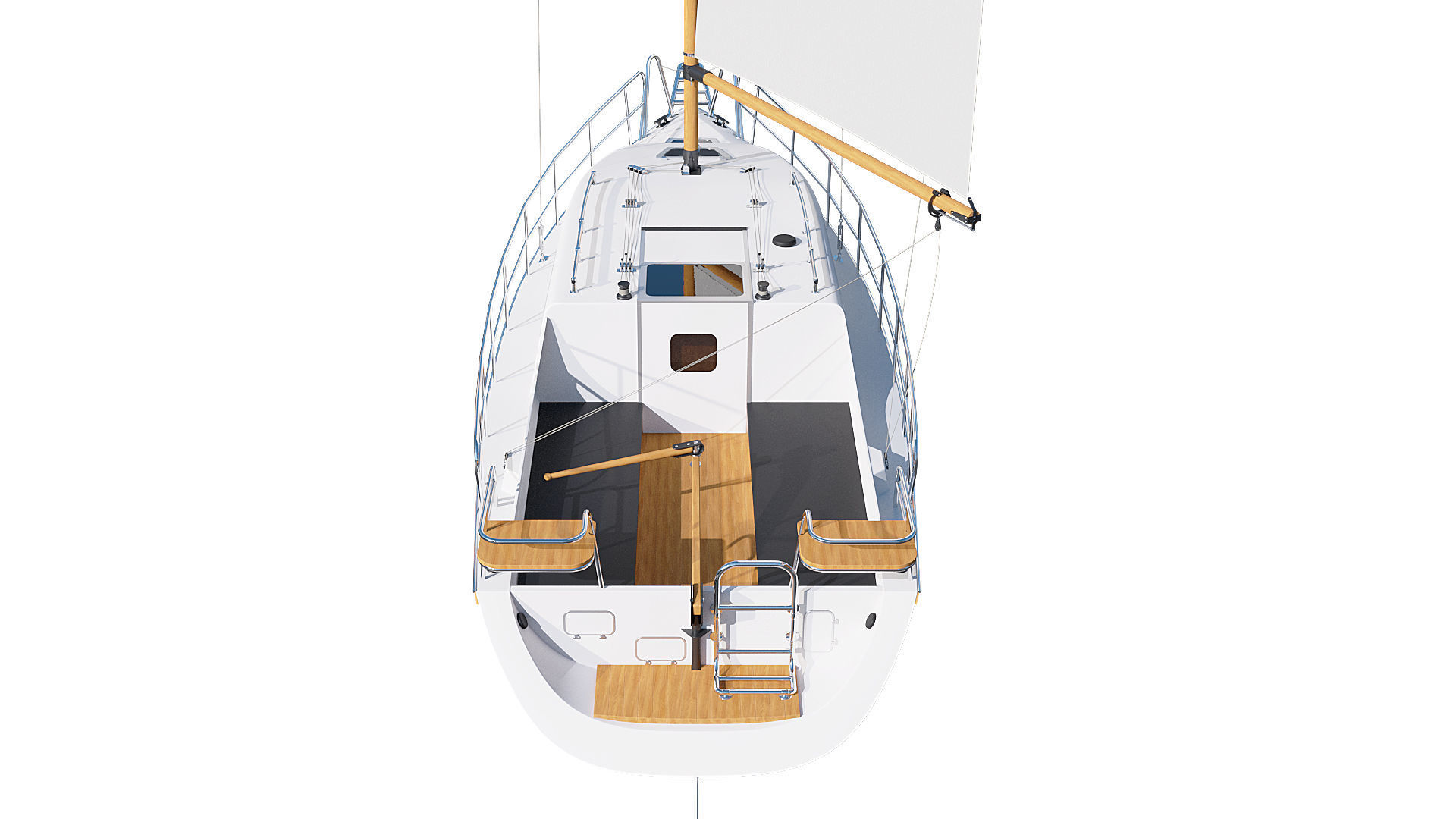 Sailing yacht 3D model_7