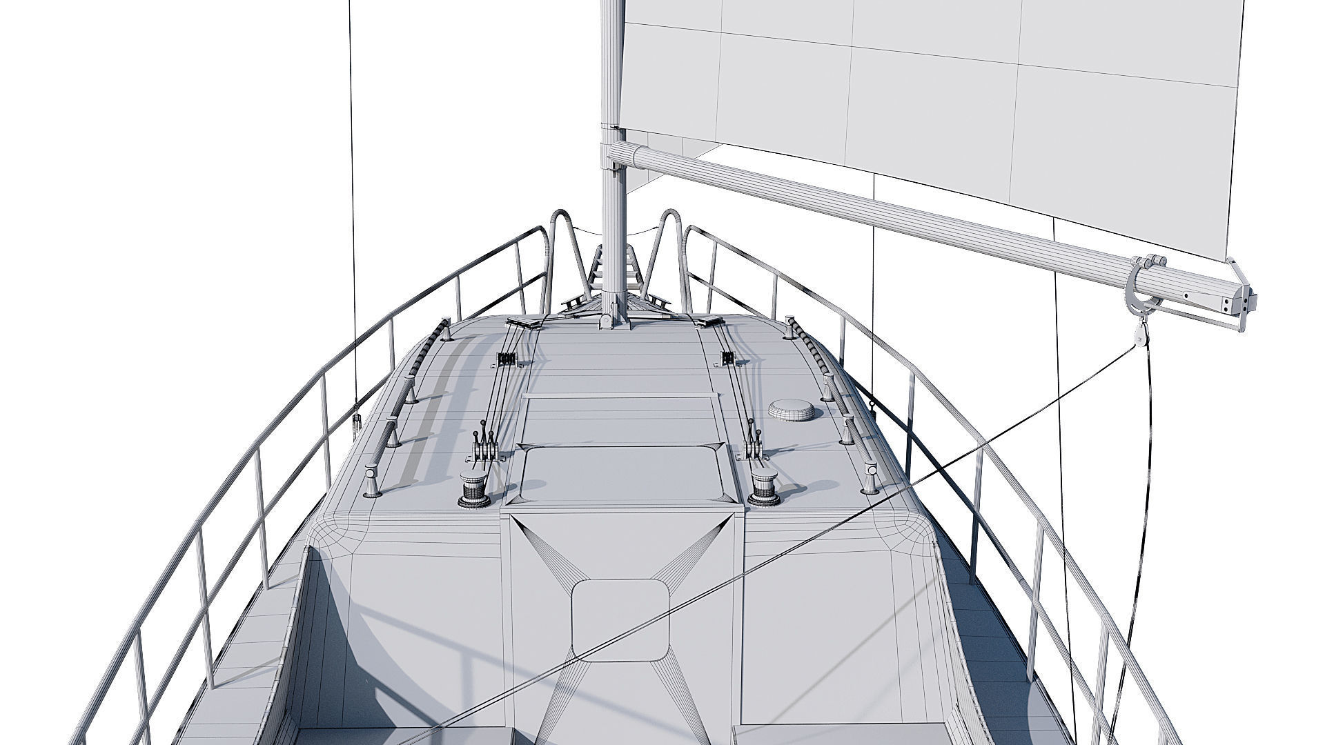 Sailing yacht 3D model_26