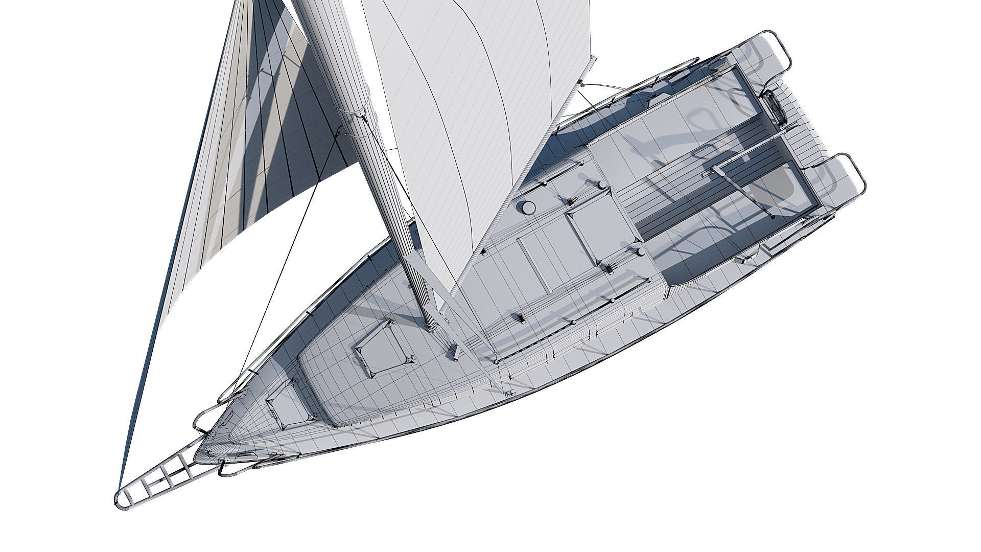 Sailing yacht 3D model_23