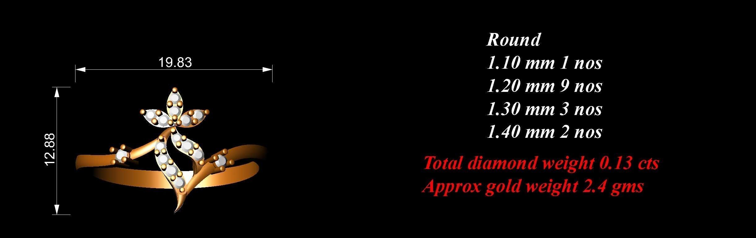 Women light weight ring 3dm stl render 3D print model_4