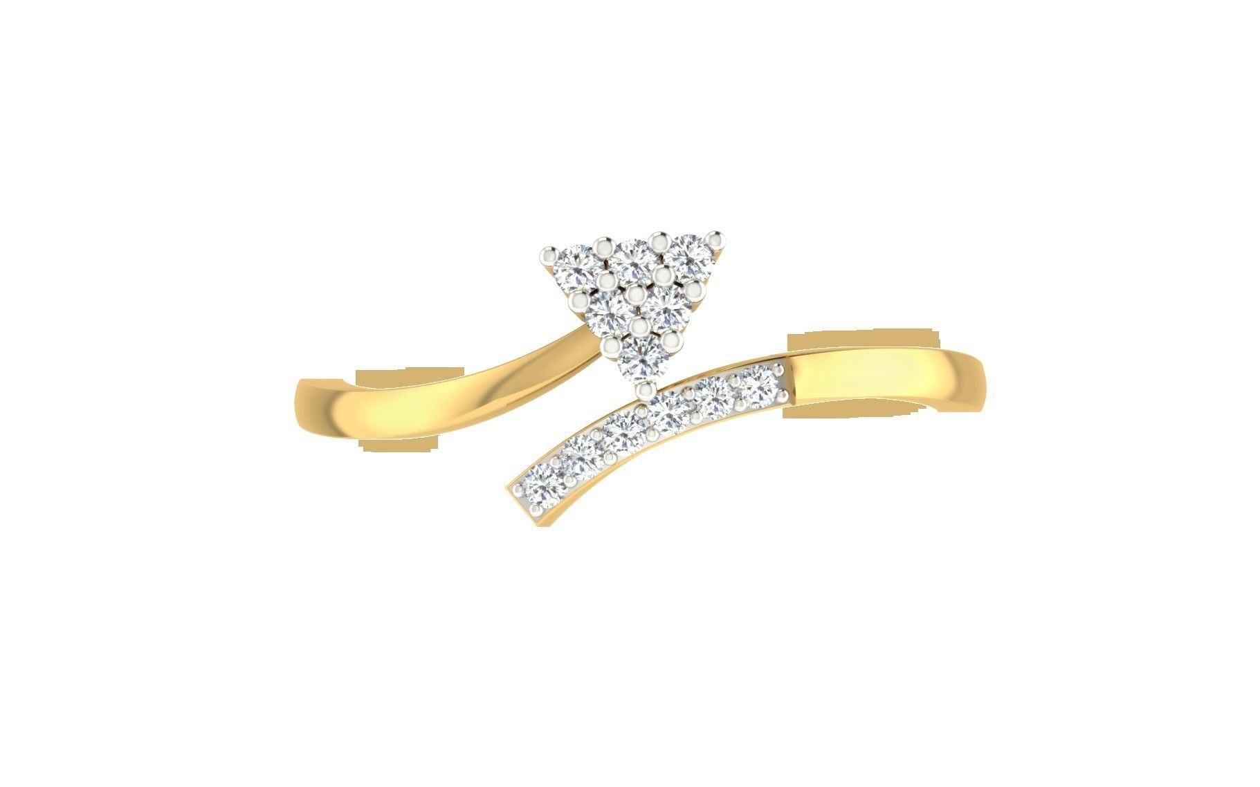 Women light weight ring 3dm stl render 3D print model_8