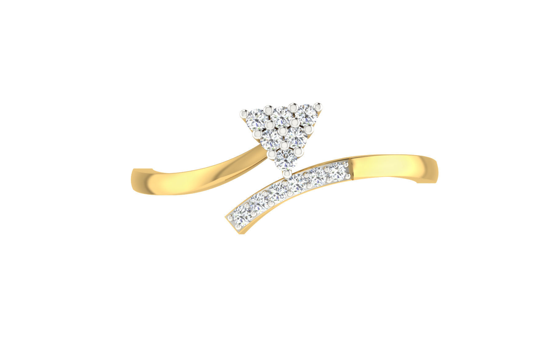 Women light weight ring 3dm stl render 3D print model_7
