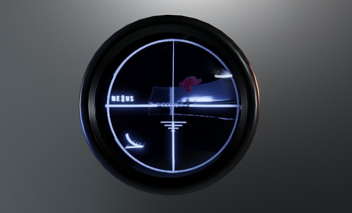 Sniper Scope Game Ready  Low-poly 3D model_9
