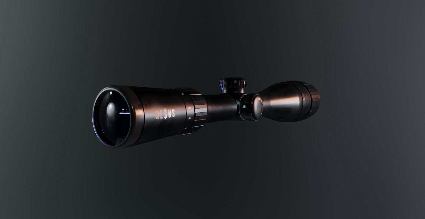 Sniper Scope Game Ready  Low-poly 3D model_6