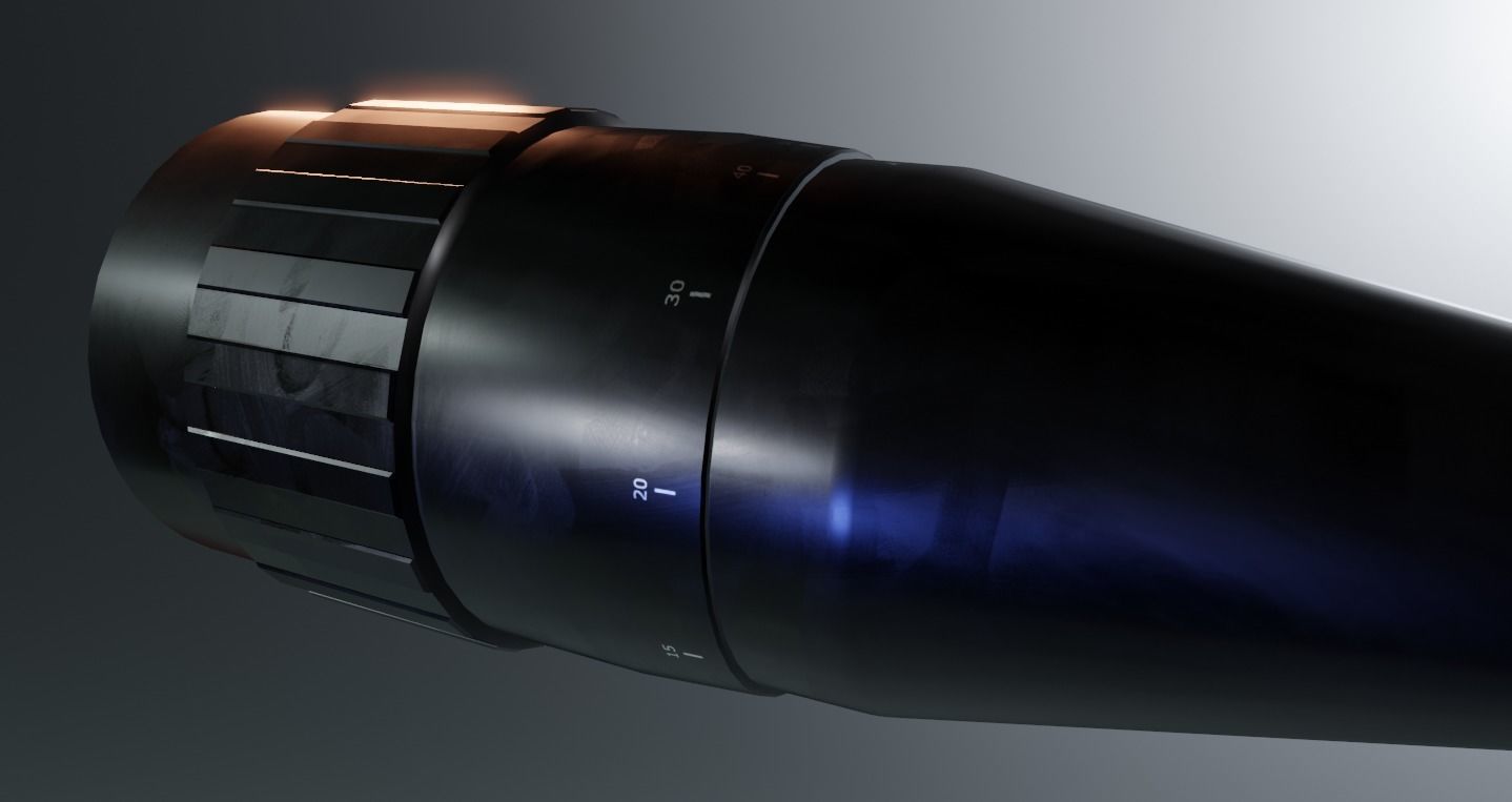 Sniper Scope Game Ready  Low-poly 3D model_17