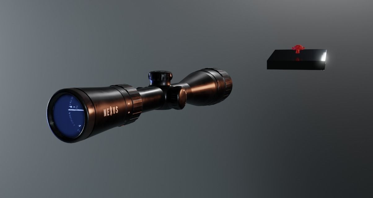 Sniper Scope Game Ready  Low-poly 3D model_8