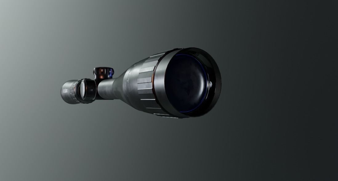 Sniper Scope Game Ready  Low-poly 3D model_3