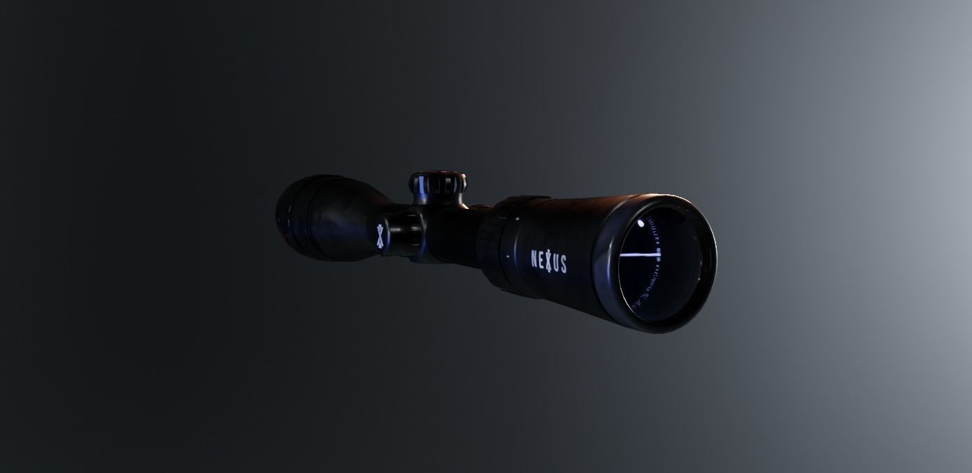 Sniper Scope Game Ready  Low-poly 3D model_1