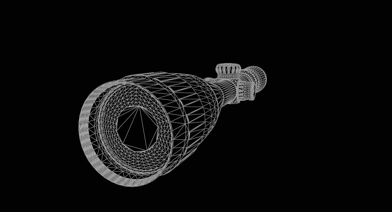 Sniper Scope Game Ready  Low-poly 3D model_33
