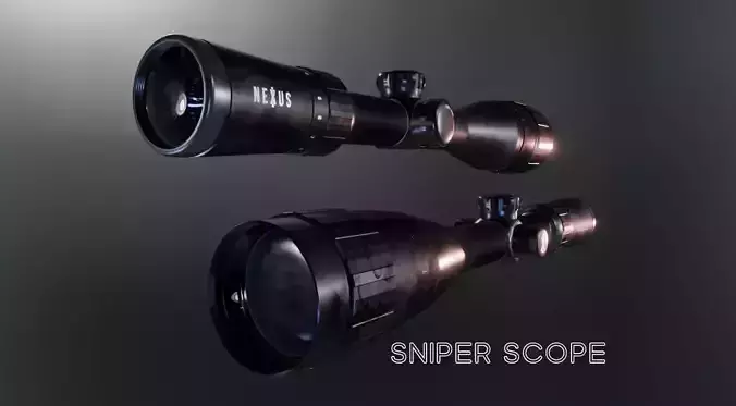 Sniper Scope Game Ready  Low-poly 3D model