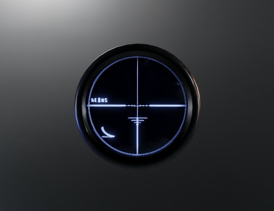 Sniper Scope Game Ready  Low-poly 3D model_5