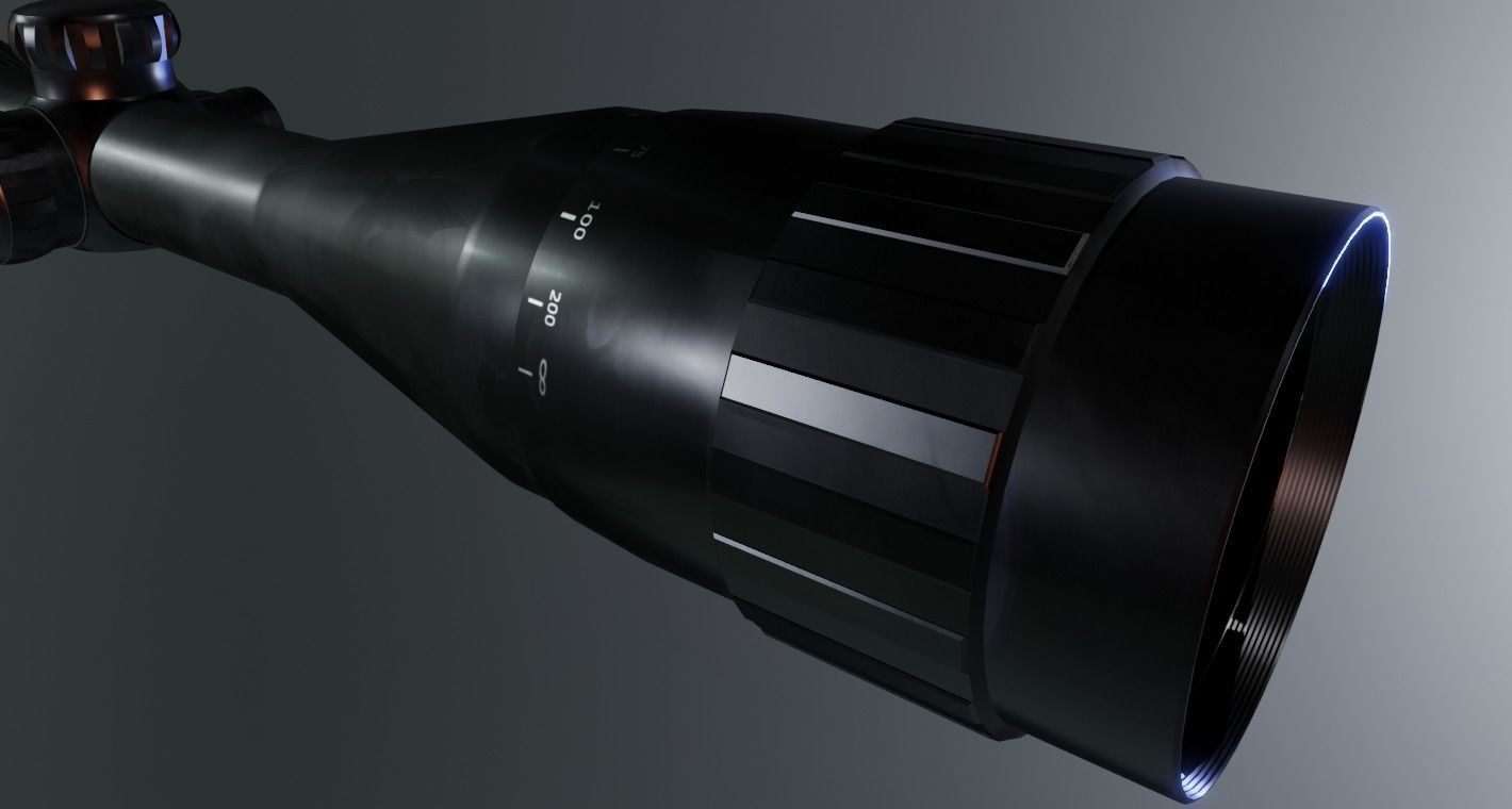 Sniper Scope Game Ready  Low-poly 3D model_18