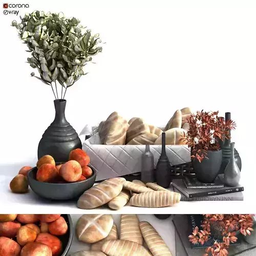 Decoration of breakfast set 030 3D model