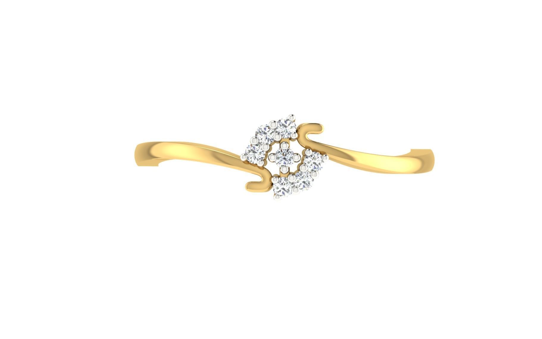 Women light weight ring 3dm stl render 3D print model_8