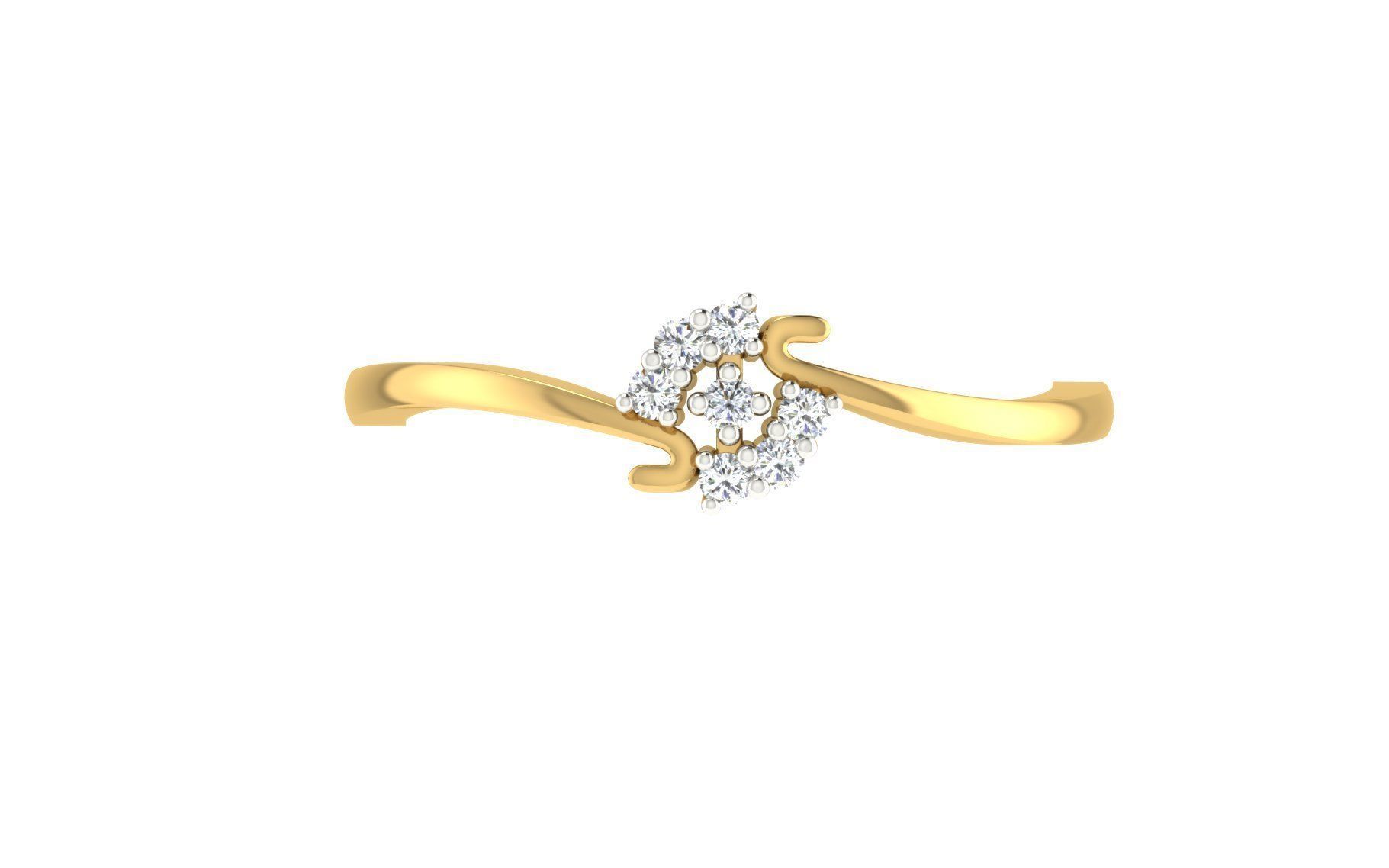 Women light weight ring 3dm stl render 3D print model_7