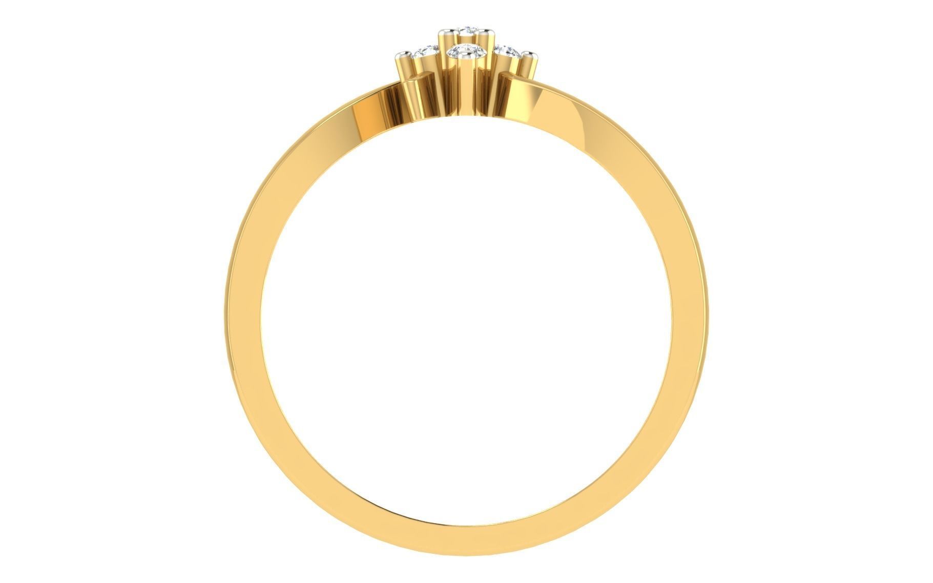 Women light weight ring 3dm stl render 3D print model_4