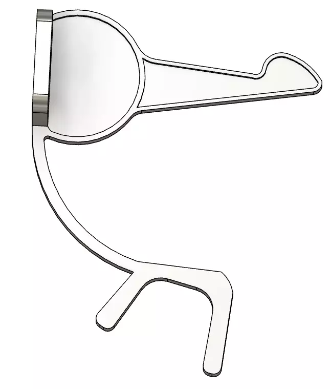 Helmet wall hook 3D print model_0