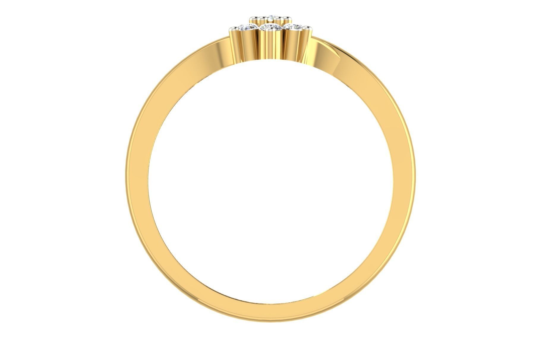 Women light weight ring 3dm stl render 3D print model_4