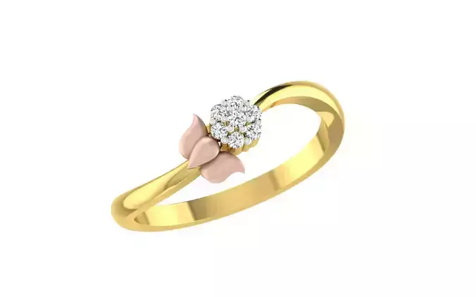 Women light weight ring 3dm stl render detail