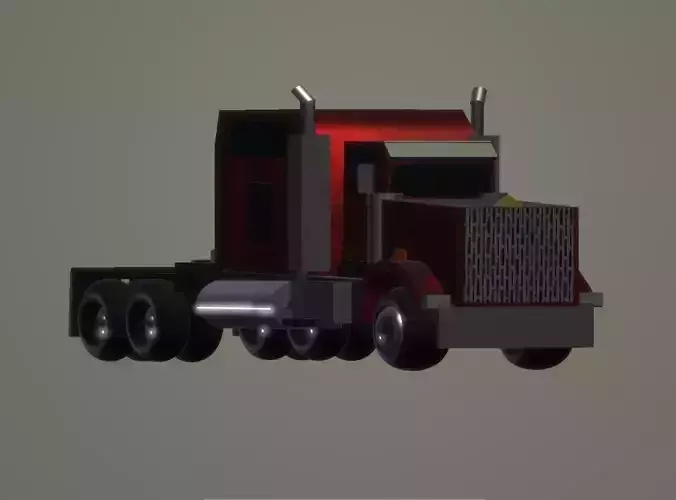 Red Semi Truck