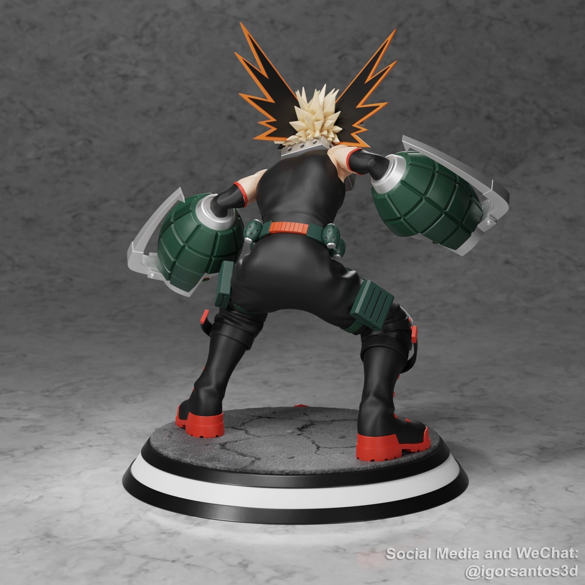 Bakugou My Hero Academy 3D print model_2