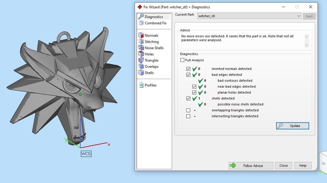 Witcher medallion pendant 3D print model_5
