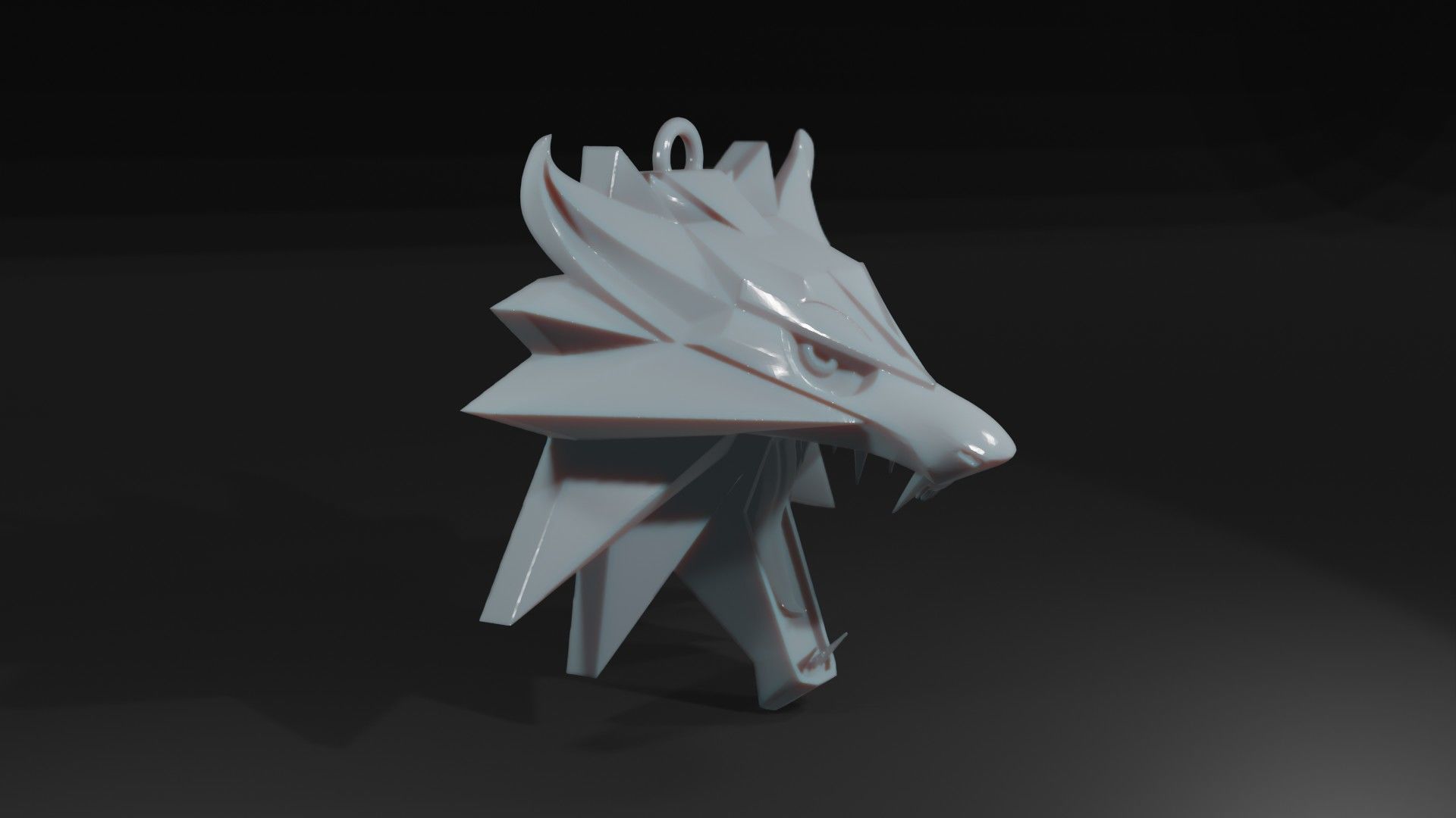 Witcher medallion pendant 3D print model_7