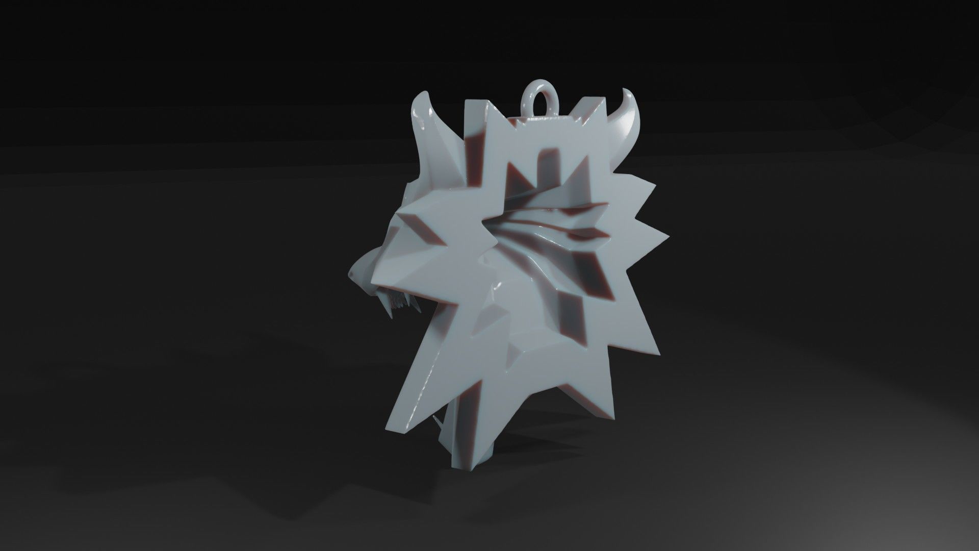 Witcher medallion pendant 3D print model_8
