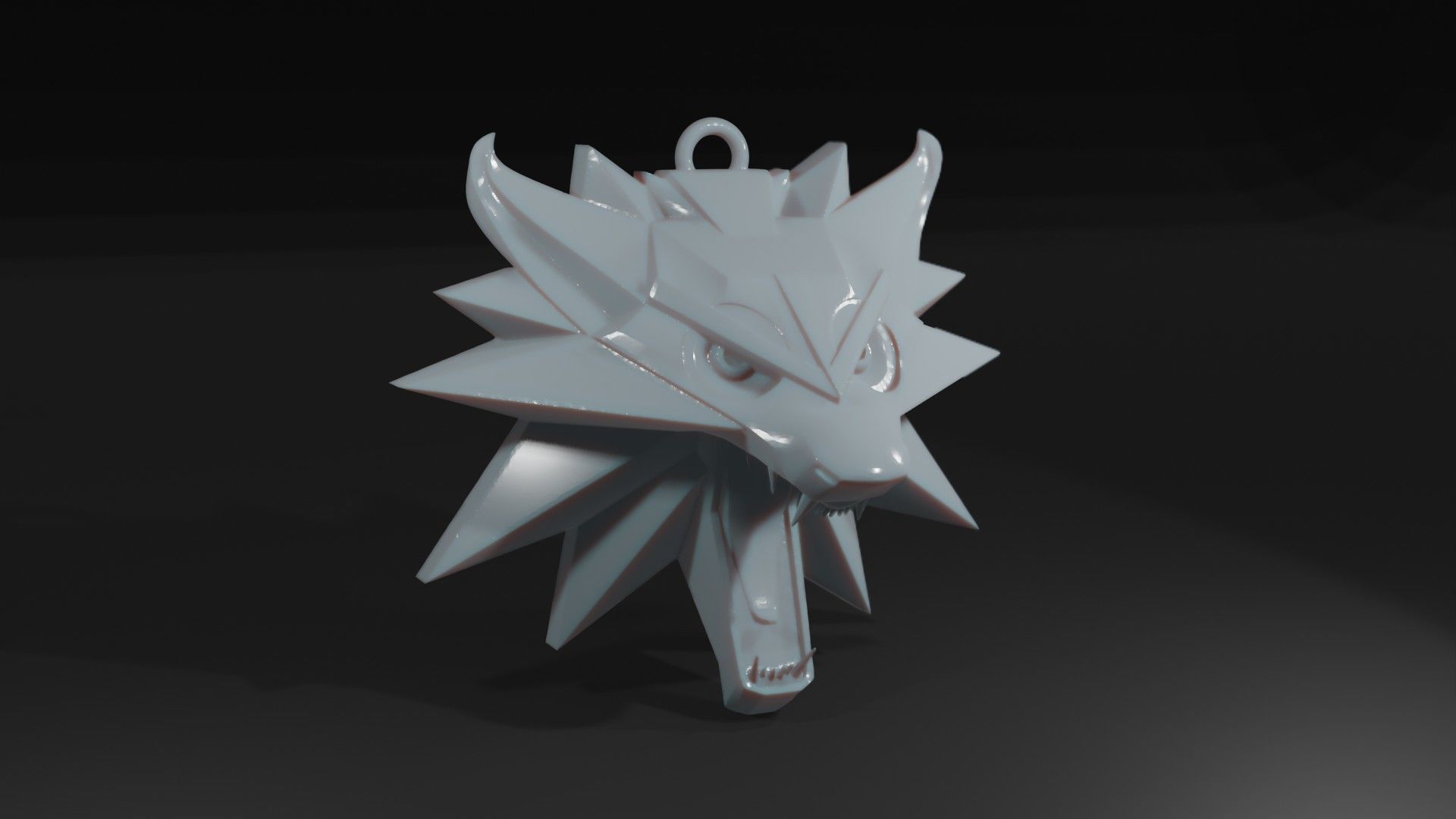 Witcher medallion pendant 3D print model_6