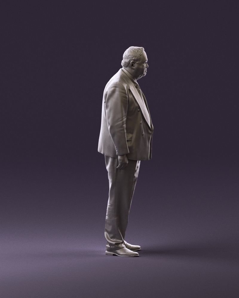 Serious old main in suit black top jeans 0914 3D model_16