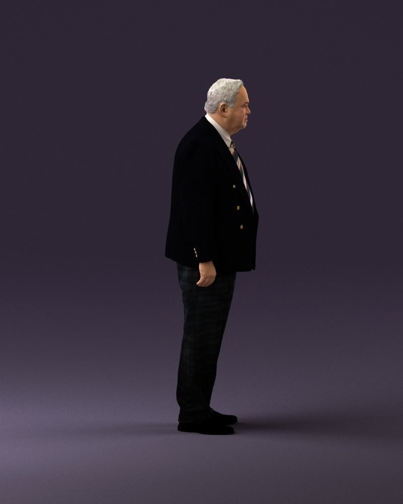 Serious old main in suit black top jeans 0914 3D Print Ready 3D print model_16