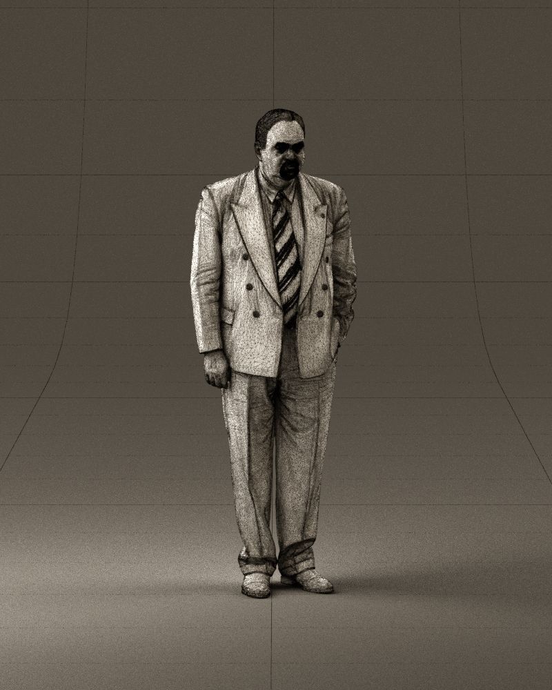 Serious old main in suit black top jeans 0914 3D Print Ready 3D print model_26