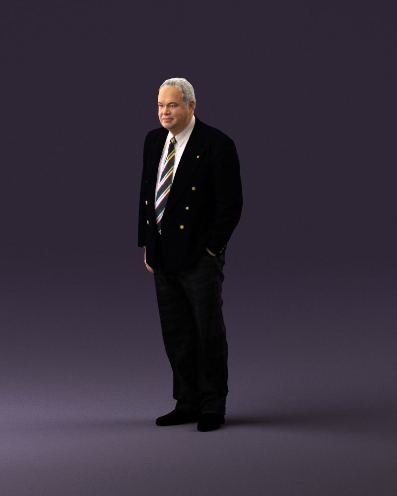 Serious old main in suit black top jeans 0914 3D Print Ready 3D print model_22