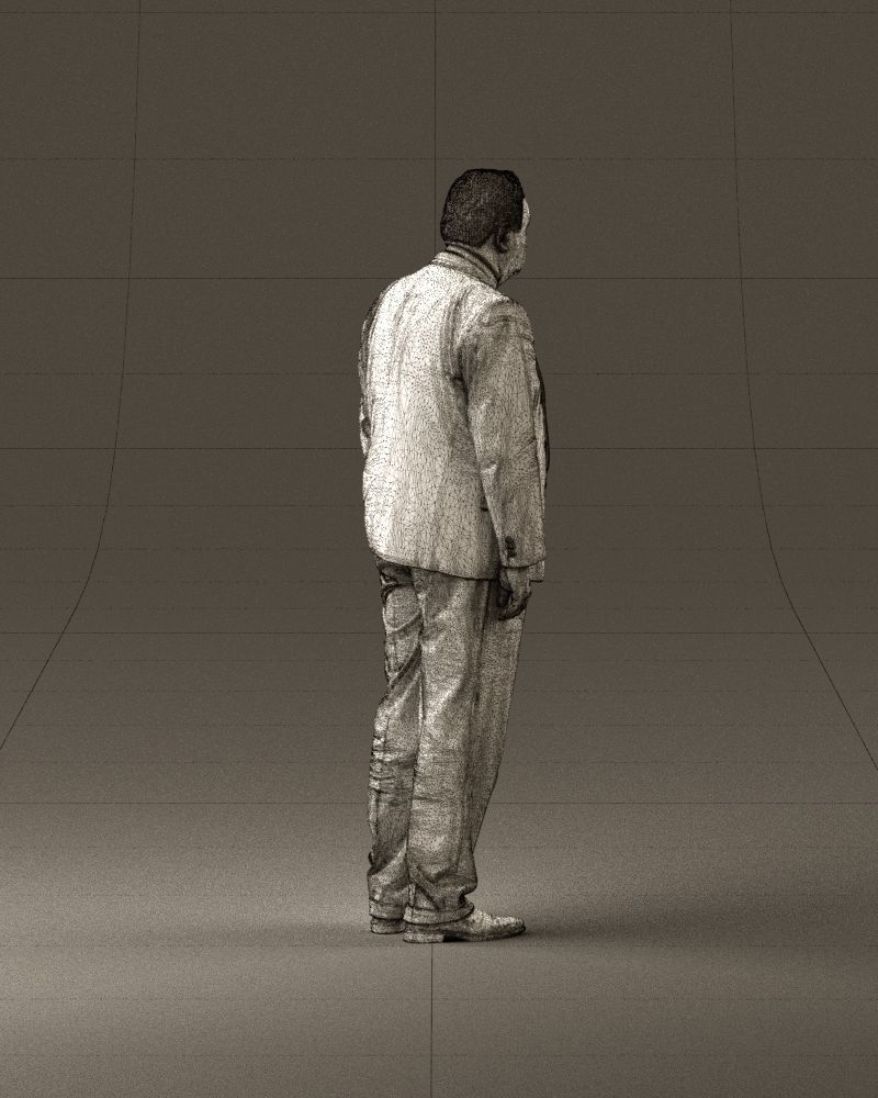 Serious old main in suit black top jeans 0914 3D Print Ready 3D print model_29