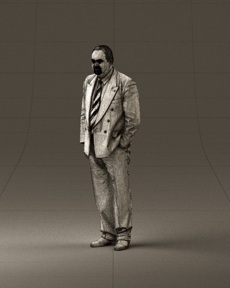 Serious old main in suit black top jeans 0914 3D Print Ready 3D print model_34