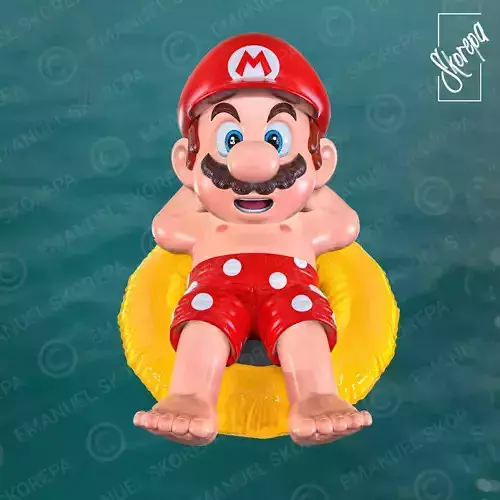 MARIO FLOATS ON WATER
