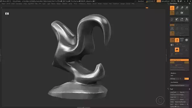 Modern Abstract Decorative sculpture 3d print model 116