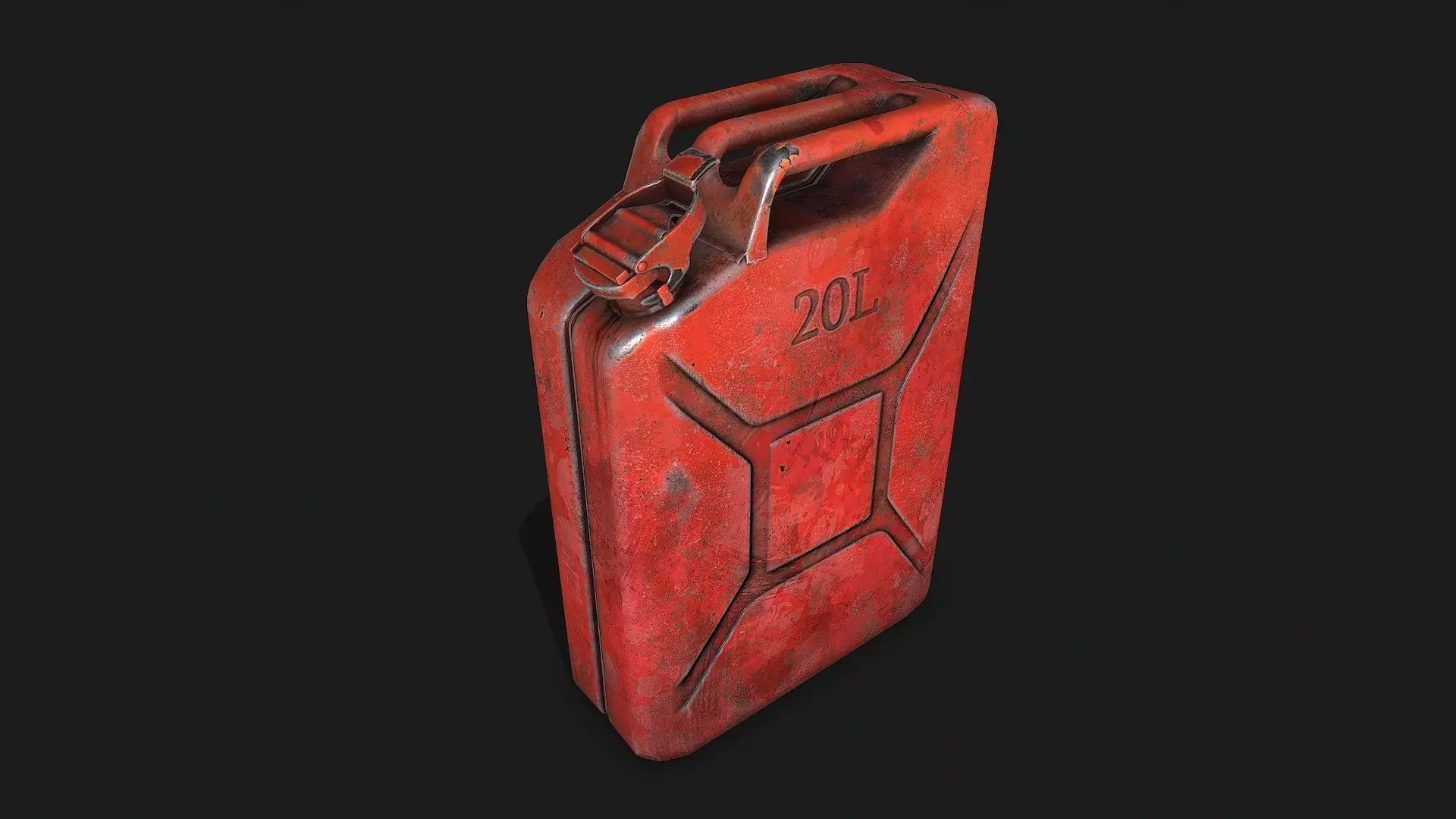 Jerrycan gas can Low-poly 3D model
