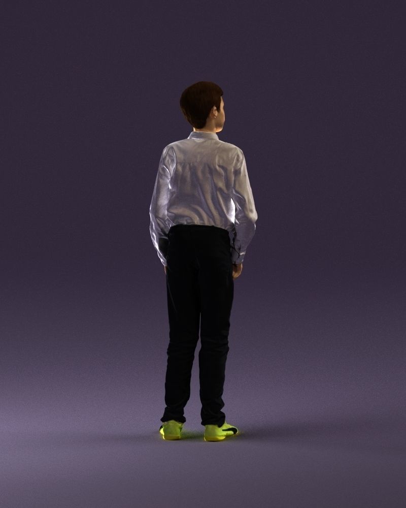 Teen boy in white tshirt tell greenish shoes 0932 3D Print Ready 3D print model_17