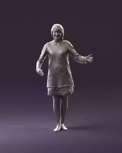 Woman in turquoise sweater 0929 3D Print Ready