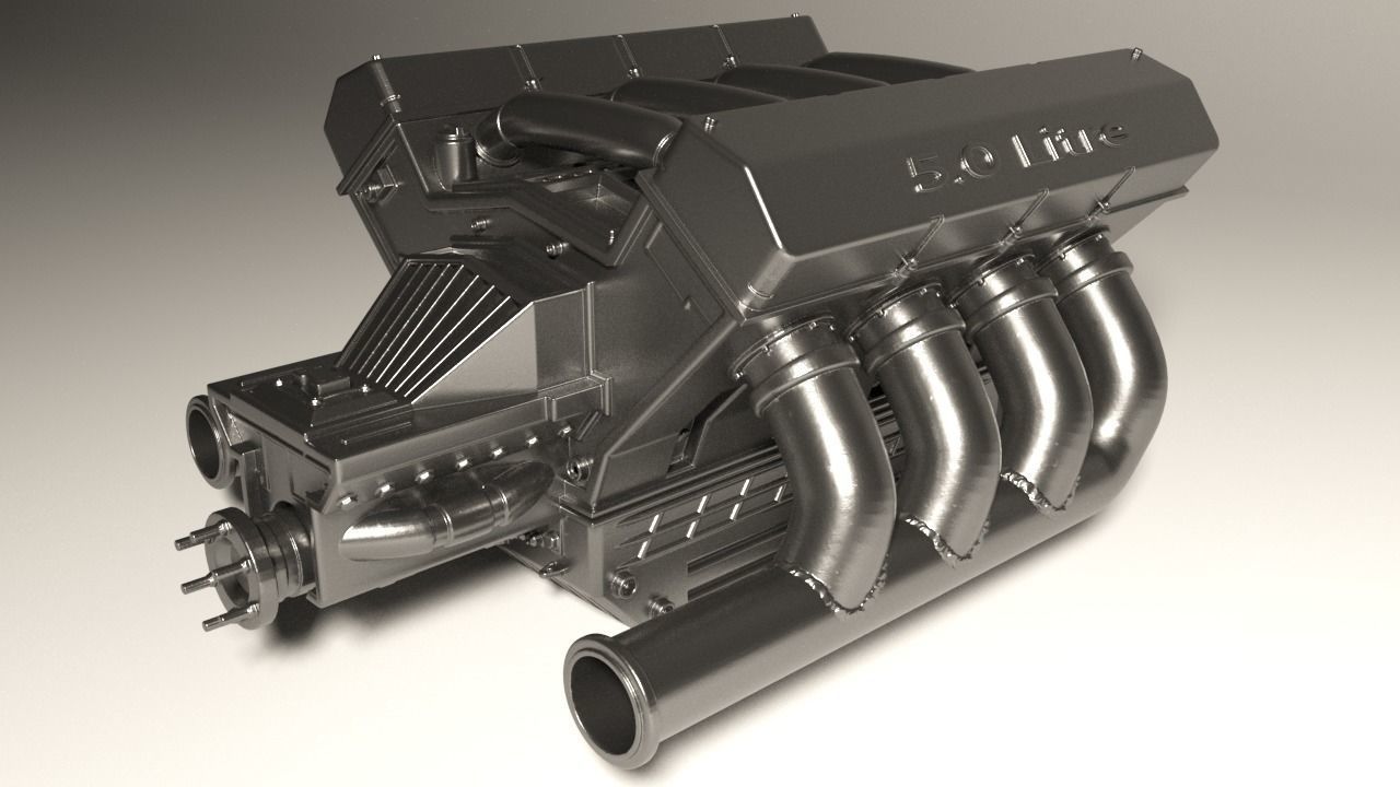 car Engine for 3Dprint 3D print model_1