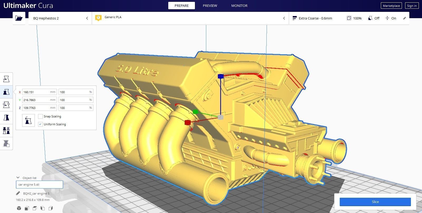 car Engine for 3Dprint 3D print model_6