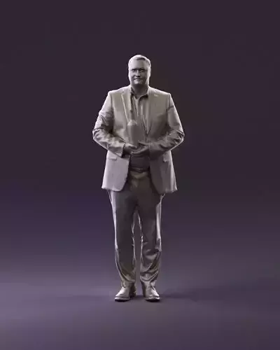Man in dark suit with alcohol 0947 3D Print Ready 3D print model