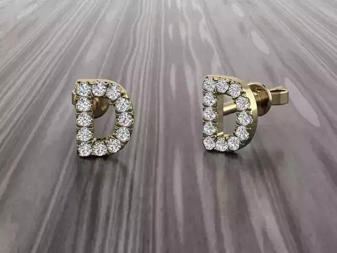 Jewelry Alphabet Earring D