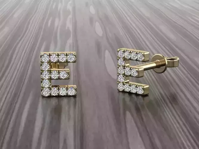 Jewelry Alphabet Earring E